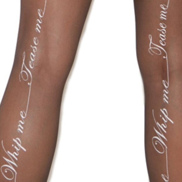 "Bite Me, Whip Me, Tease Me" Sheer Thigh Highs - Picture 4 of 10